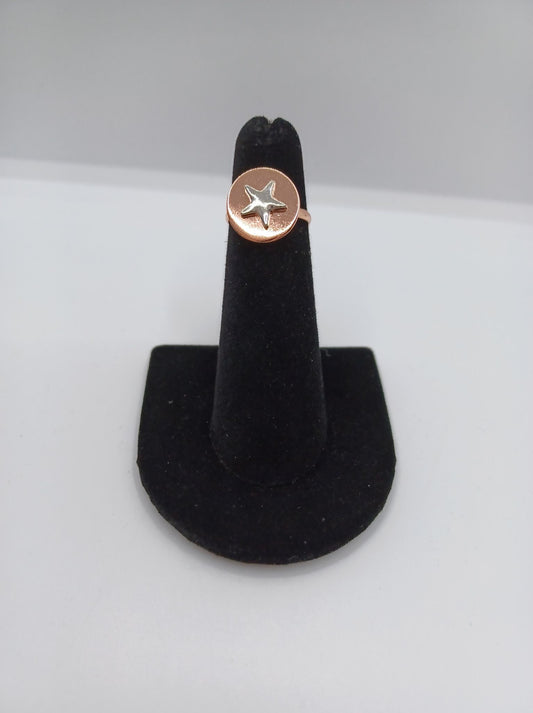 Copper Ring w/ Silver Star