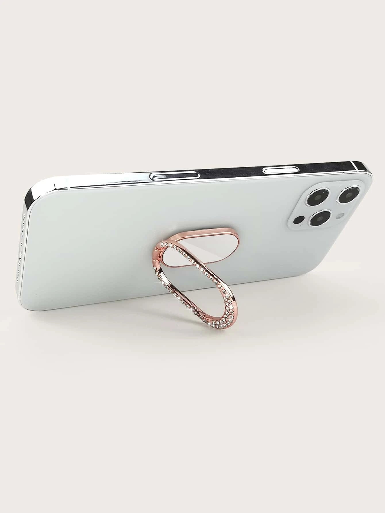 Rose Gold w/ Rhinestones Oval Shaped Phone Stand
