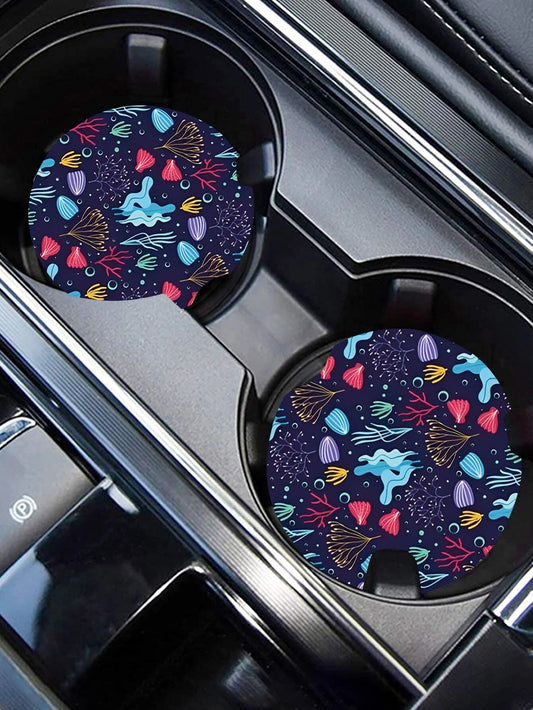 Sea Life Car Coaster Set