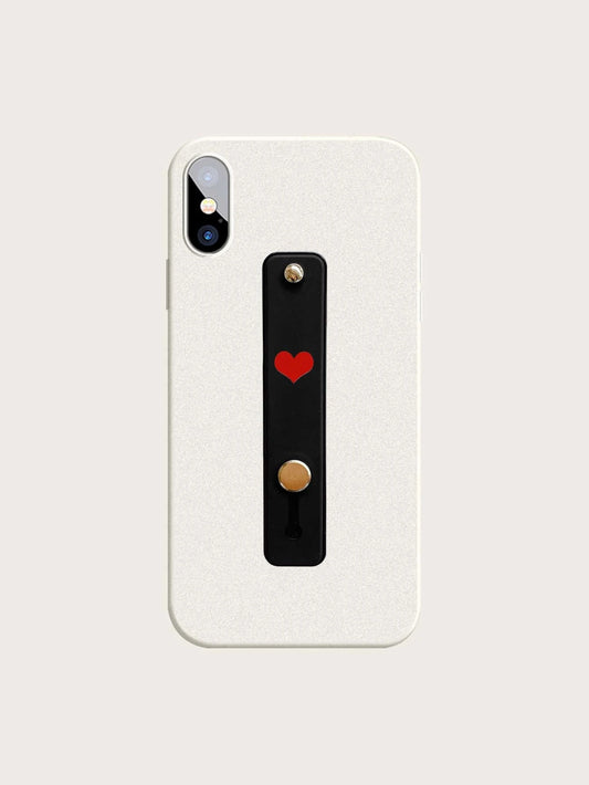 Black w/ Red Heart Push & Pull Phone Accessory