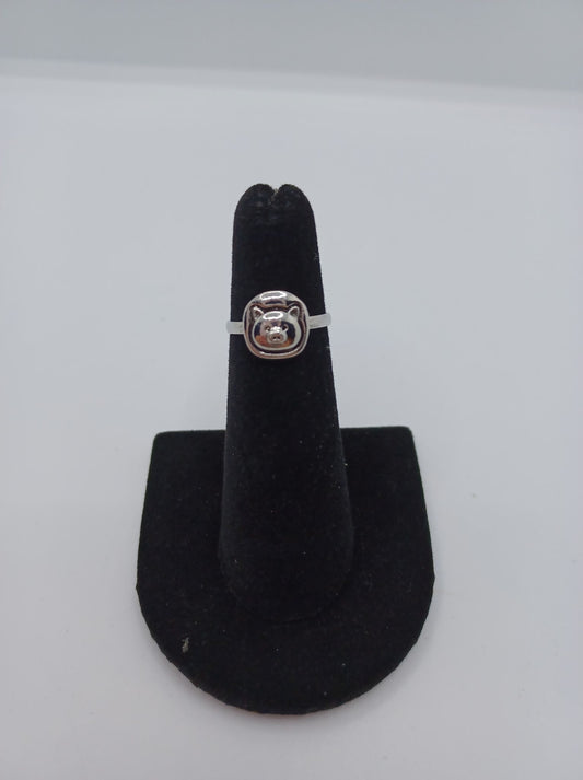 Silver Pig Ring