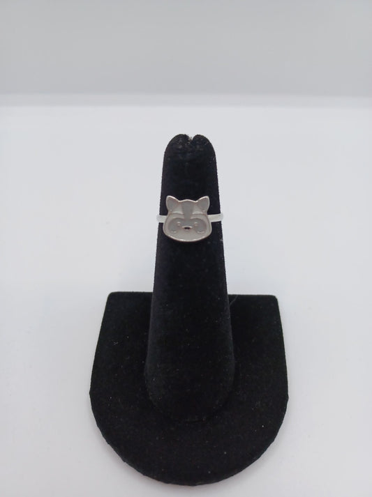 Silver Raccoon Ring