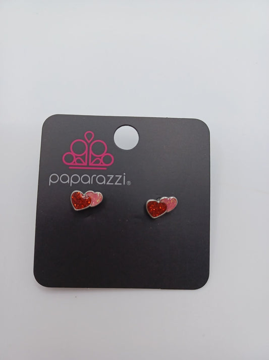 Red & Pink Hearts Earrings