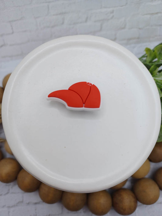 Red Baseball Hat Shoe Charm Accessory