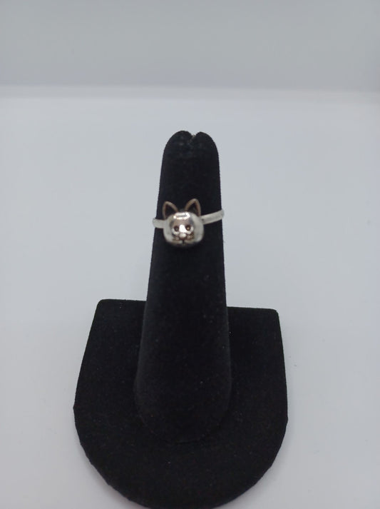 Silver Cat Ring