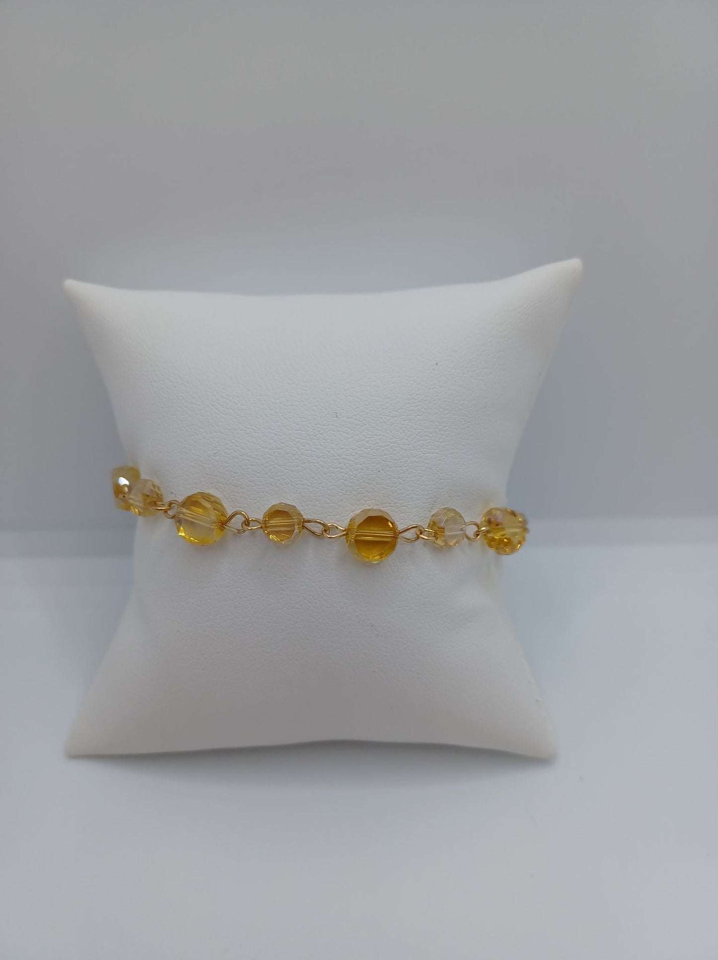 Gold Iridescent Beaded Bracelet/Anklet