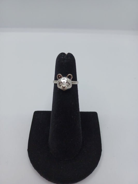 Silver Panda Ring