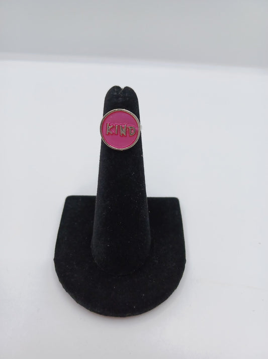 Pink "Kind" Ring