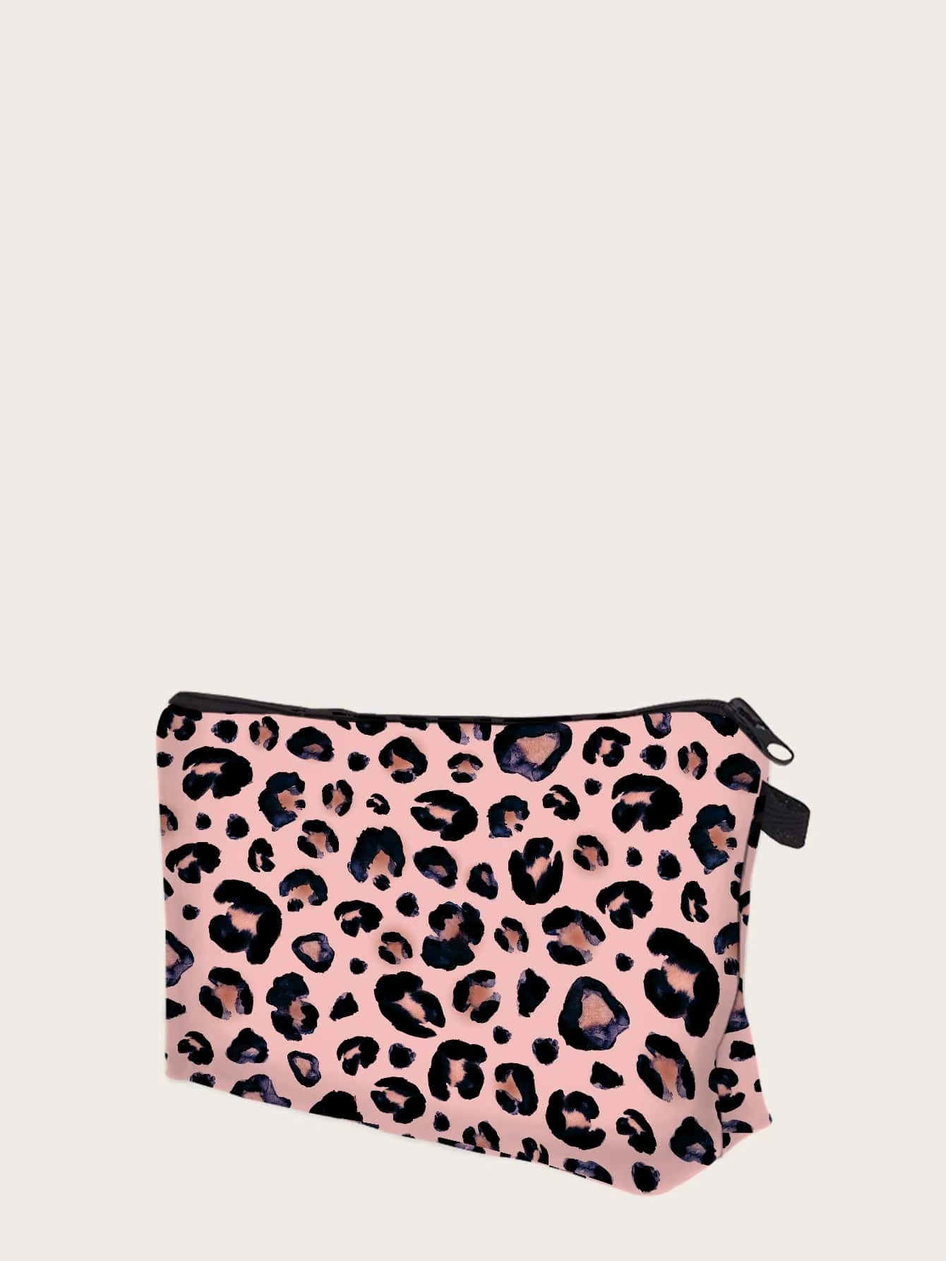 Pink Leopard Cosmetic Bag