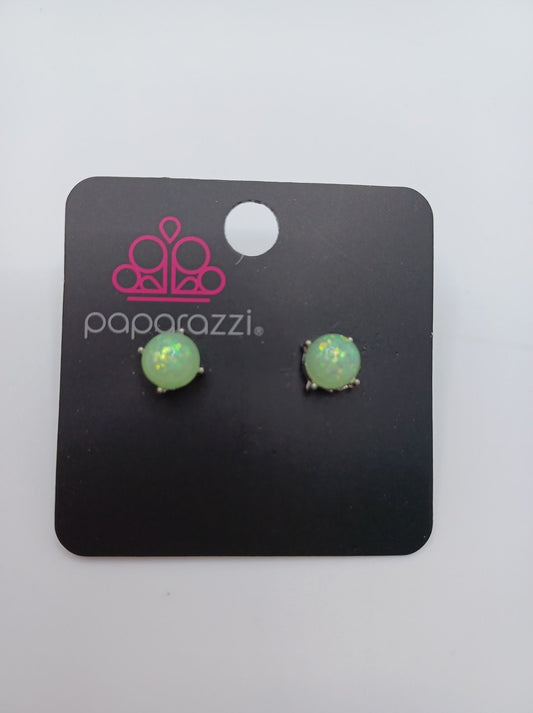 Green Mermaid Iridescent Glitter Earrings