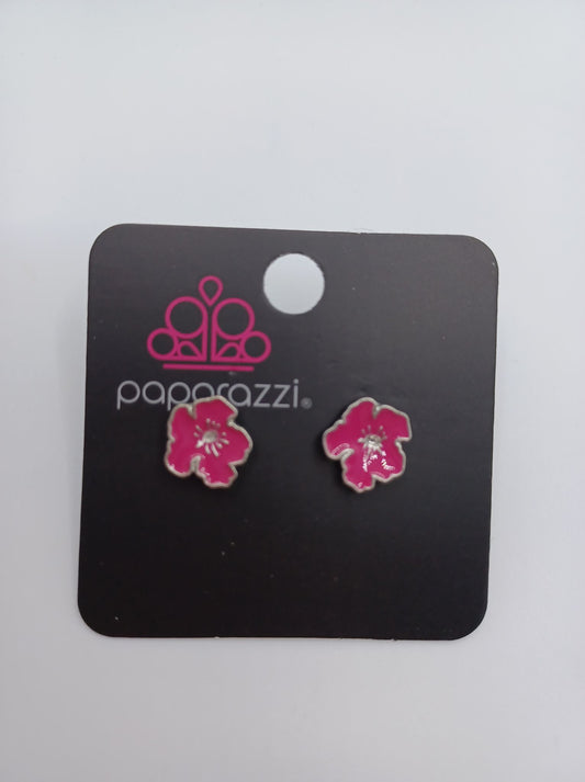 Pink Flower Earrings