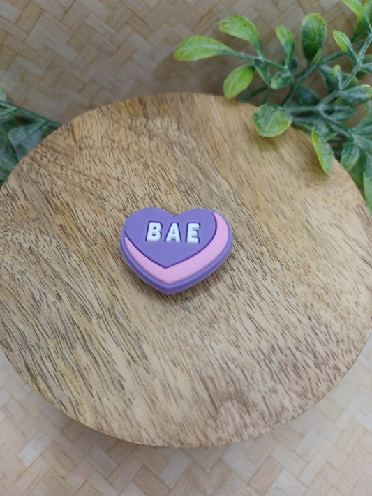 Purple "BAE" Shoe Charm Accessory