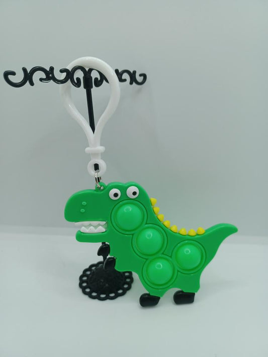 Green Dino Pop-It Keychain