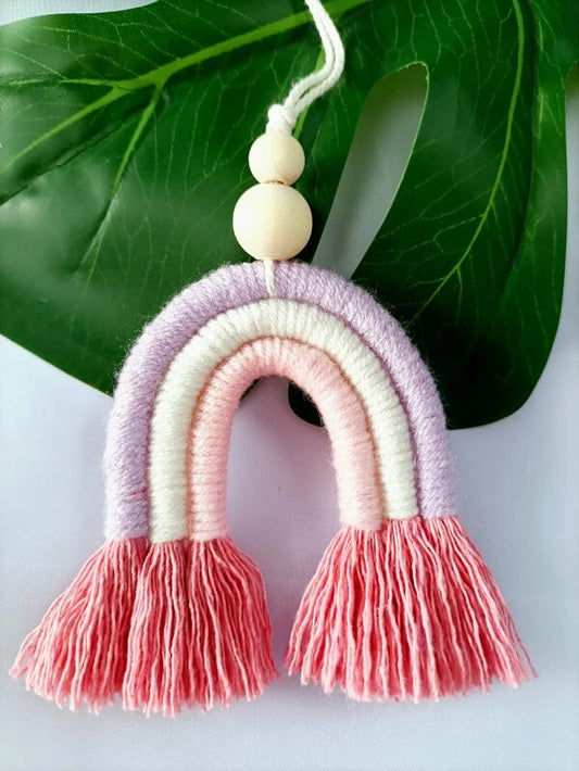 Purple, White, & Pink Rainbow Hanging Decor