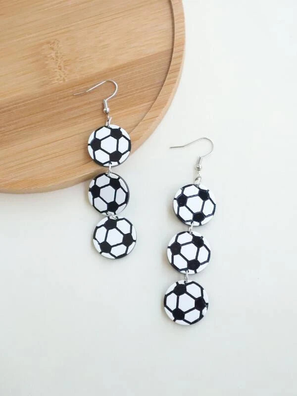 Soccer Drop Style Earrings
