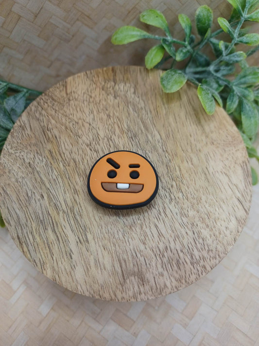 Angry Face Shoe Charm Accessory