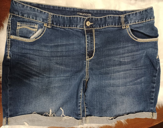 Maurice's Blue Jean Shorts - Size 24
