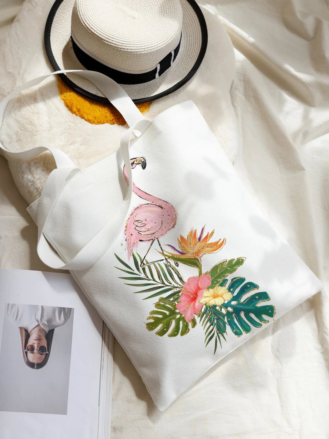 Tropical Flamingo Tote Bag