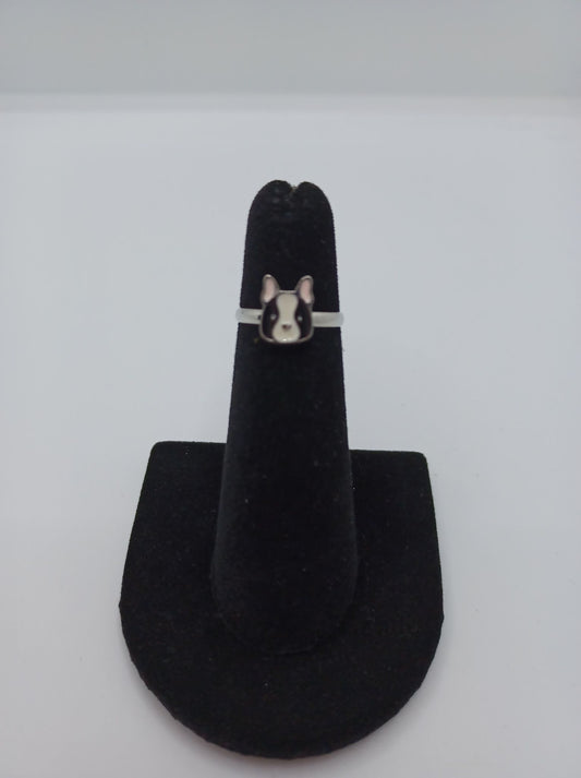 Black & White Dog Ring