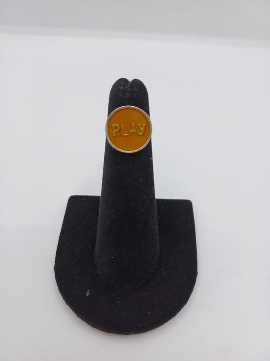 Orange "Play" Ring