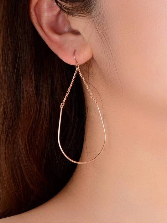 Dainty Rose Gold Drop Style Earrings