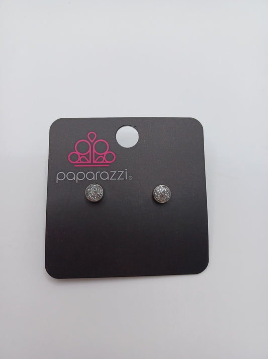 Dainty Silver Glitter Earrings