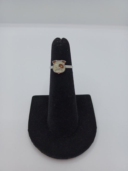 Brown & White Dog Ring