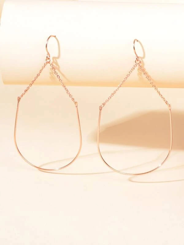 Dainty Rose Gold Drop Style Earrings