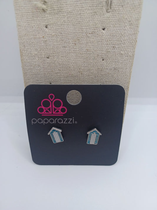 White & Blue Beach House Earrings