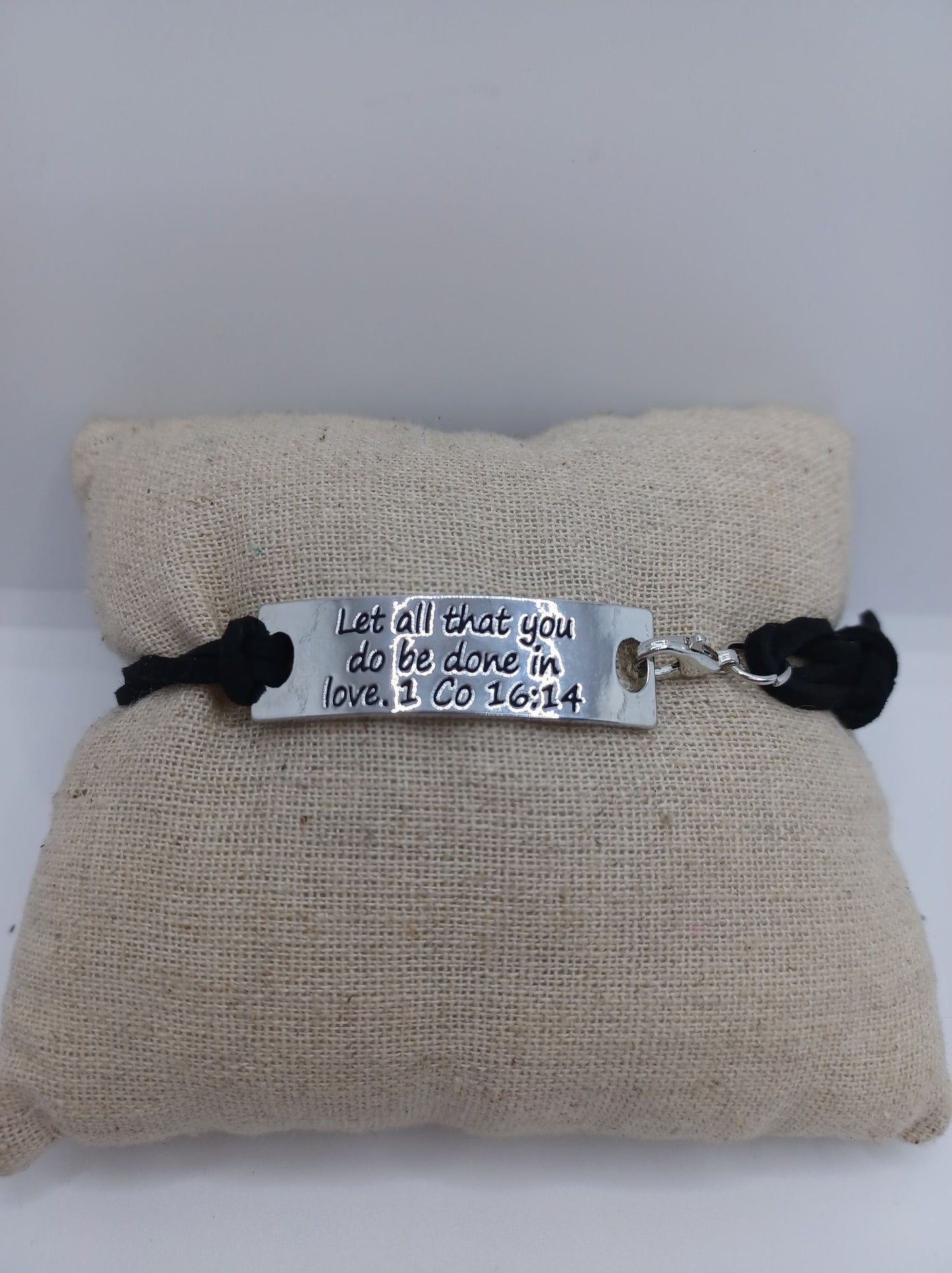 Let All that You Do be Done in Love 1 Cor 16:14 Inspirational Bracelet