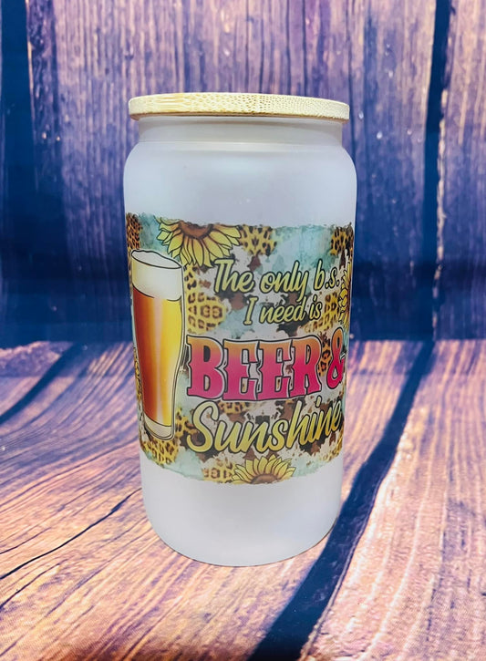 PRE ORDER - Beers & Sunshine Glass Tumbler