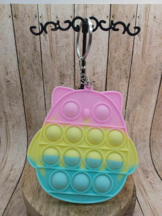Pastel Owl Pop It Keychain