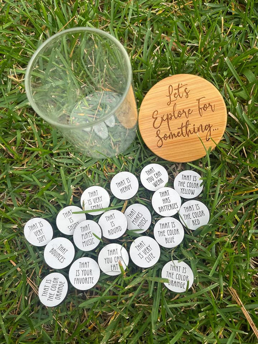 Let's Explore for Something Themed Glass Jar