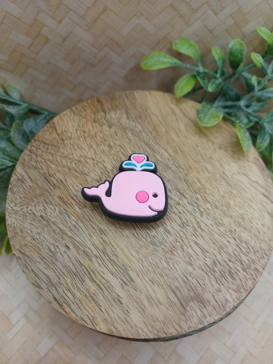 Pink Whale Shoe Charm Accessory