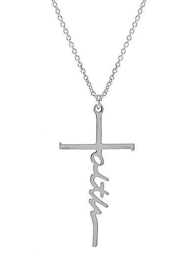 Silver Faith Necklace
