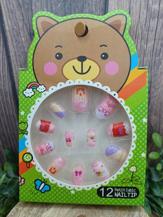 Cute Animals Little Girl's False Nails - Set #5