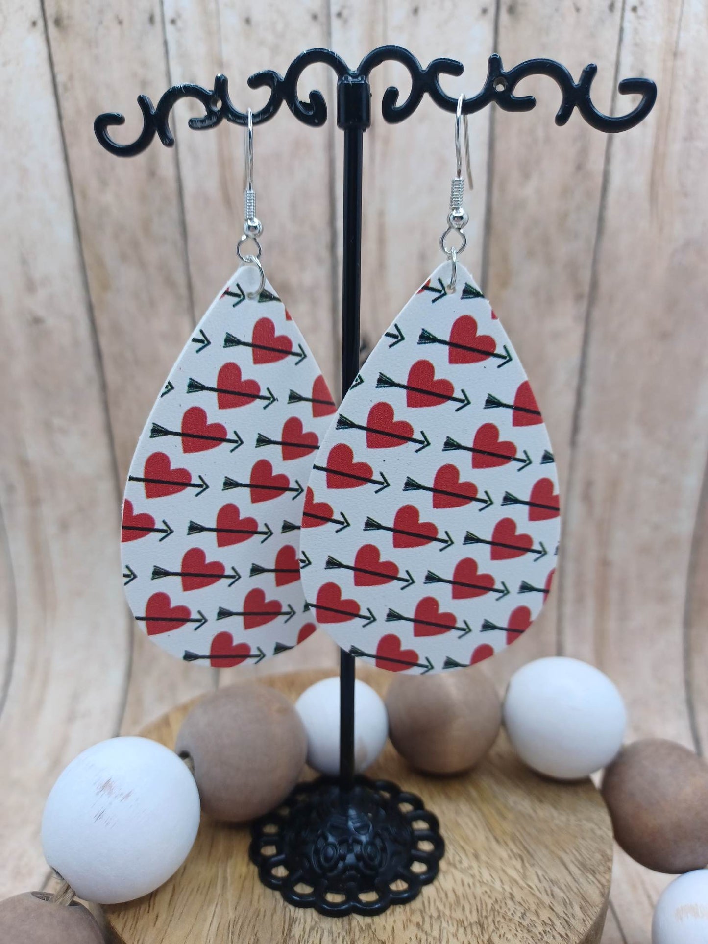 Hearts w/ Arrow Through Earrings
