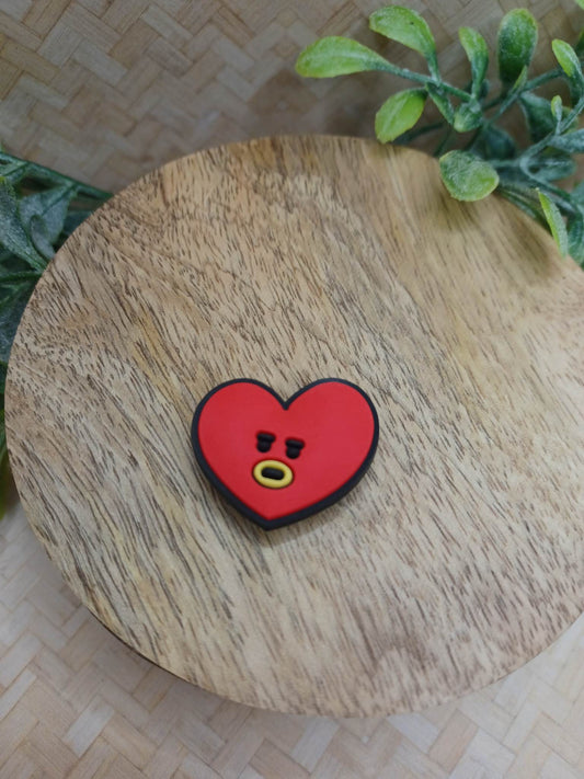 Red Heart Shoe Charm Accessory