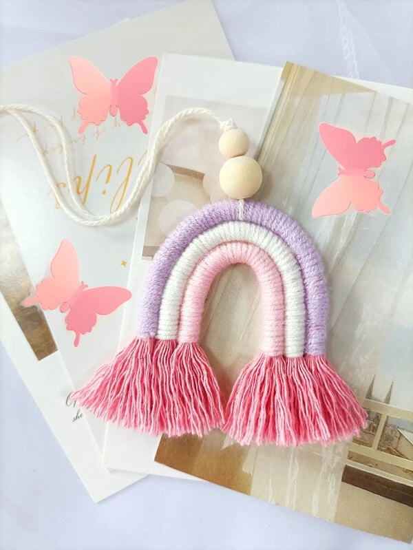 Purple, White, & Pink Rainbow Hanging Decor