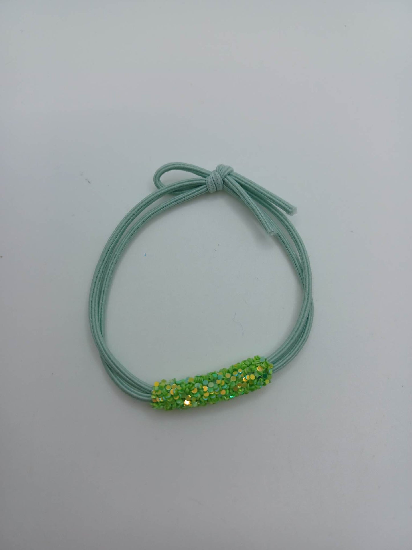 Green Stretch Style Bracelet w/ Druzy Accent