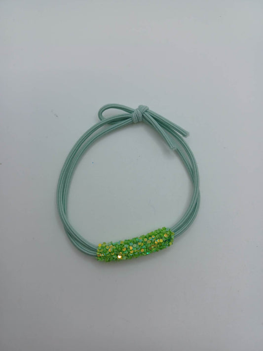 Green Stretch Style Bracelet w/ Druzy Accent