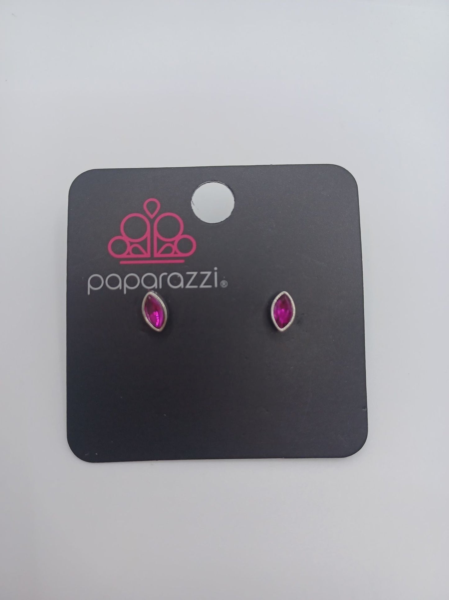 Rounded Oval Shaped Hot Pink Earrings