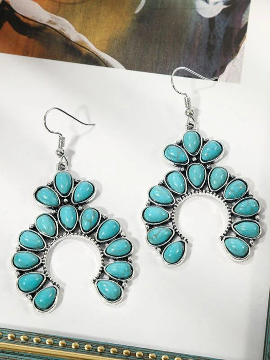 Turquoise Cactus Blossom Earrings