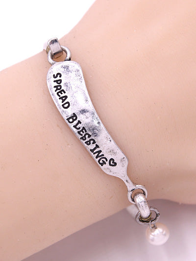 Silver "Spread Blessings" Bracelet