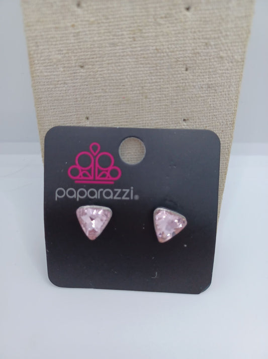 Light Pink Faceted Earrings