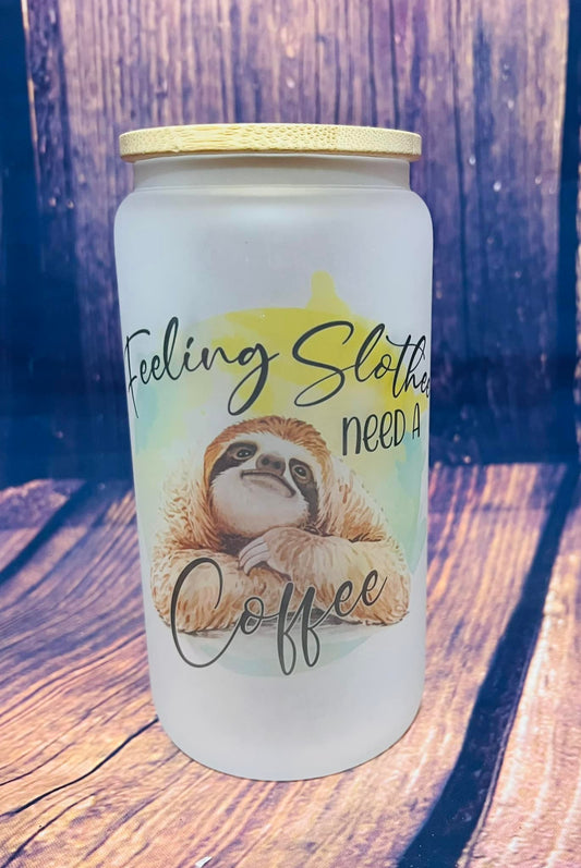 PRE ORDER - Slothee Glass Tumbler