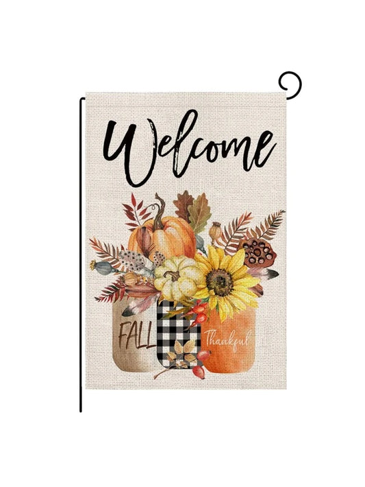 Fall Welcome Yard Flag