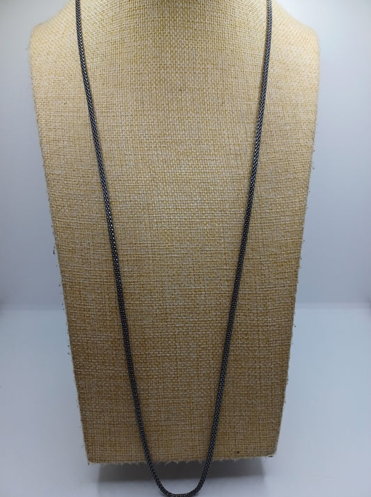 Men's Thin Gunmetal Necklace