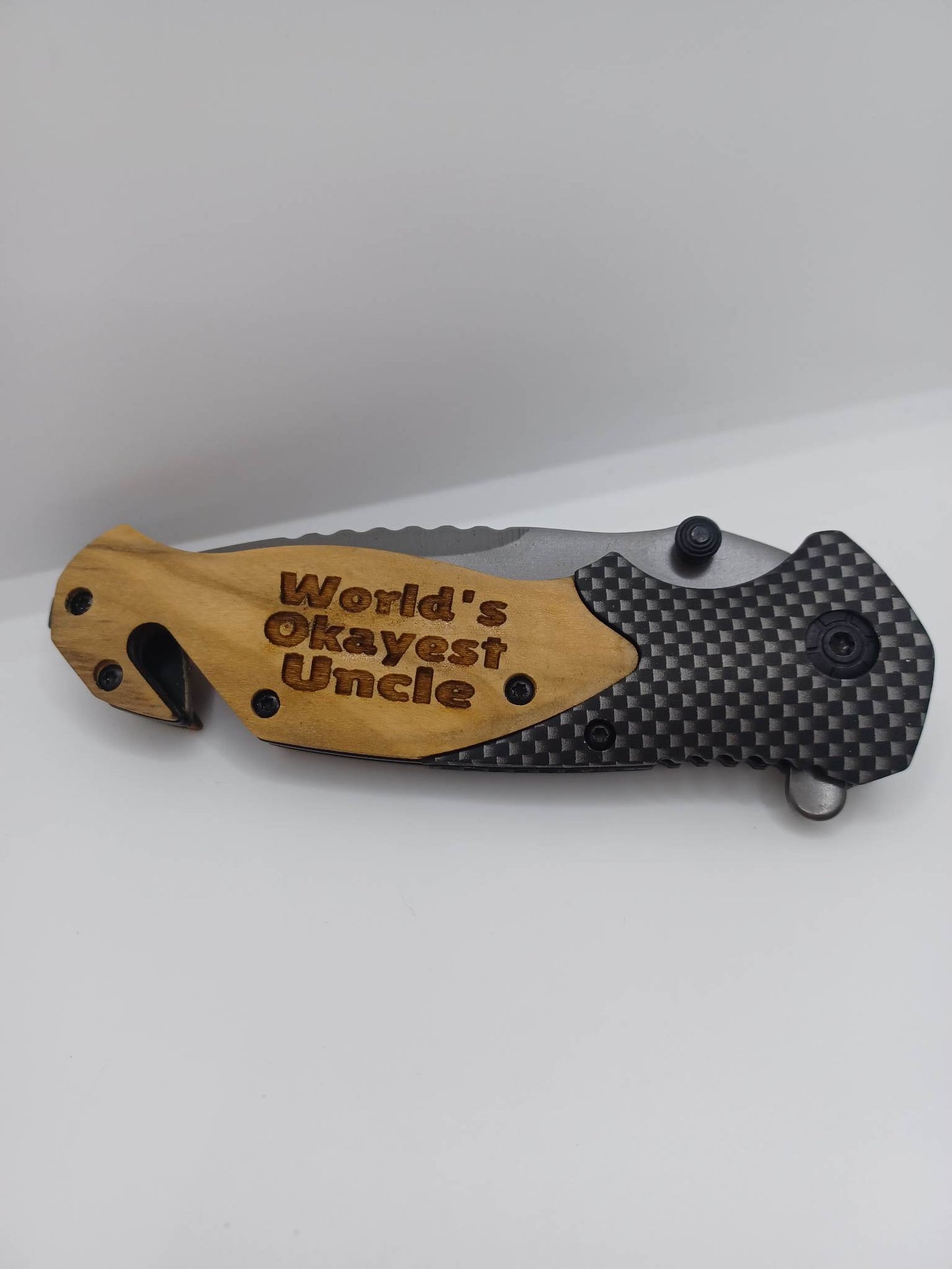 PREORDER - World's Okayest Uncle Engraved Utility Knife
