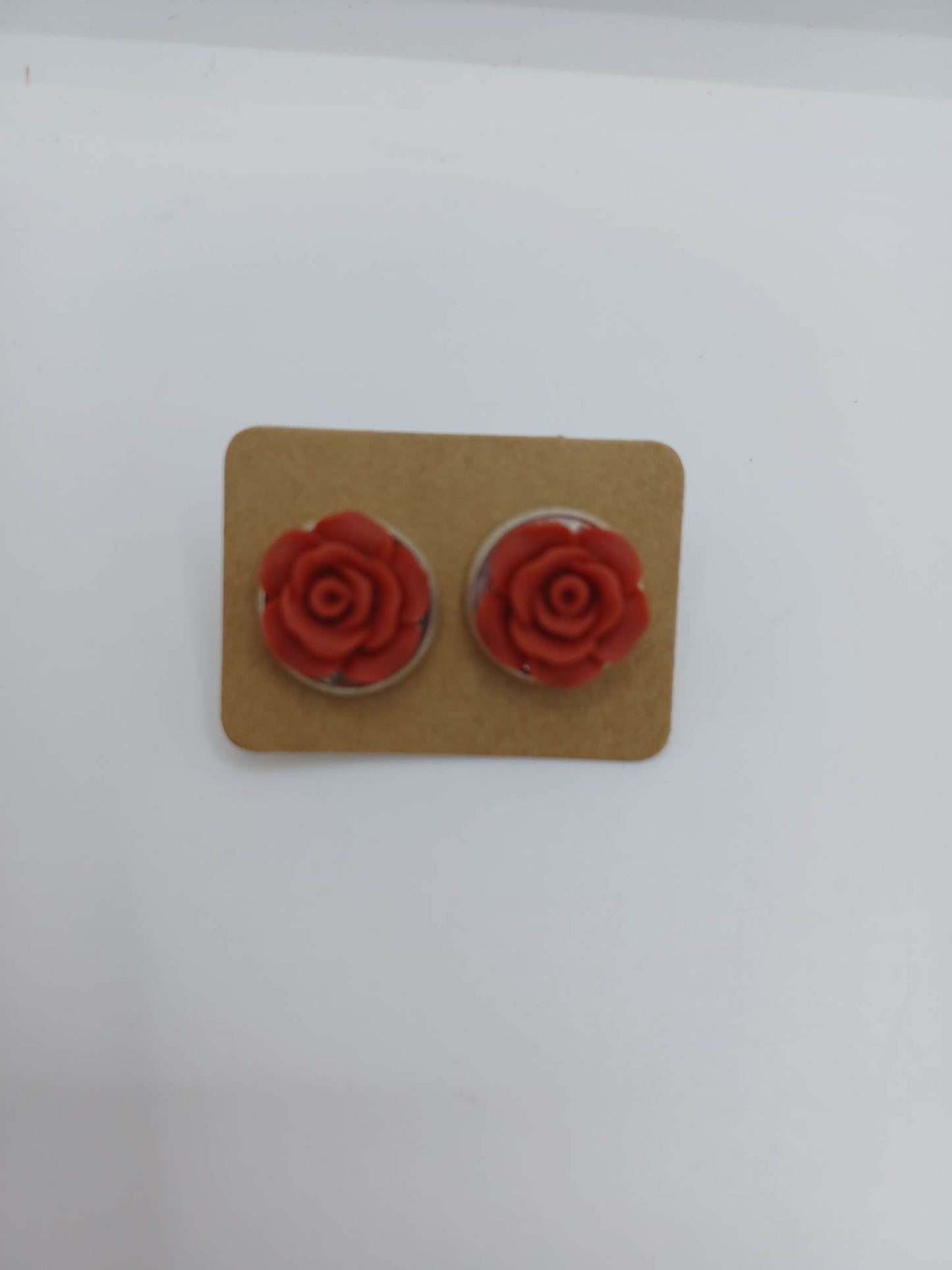 Red Rose Earrings